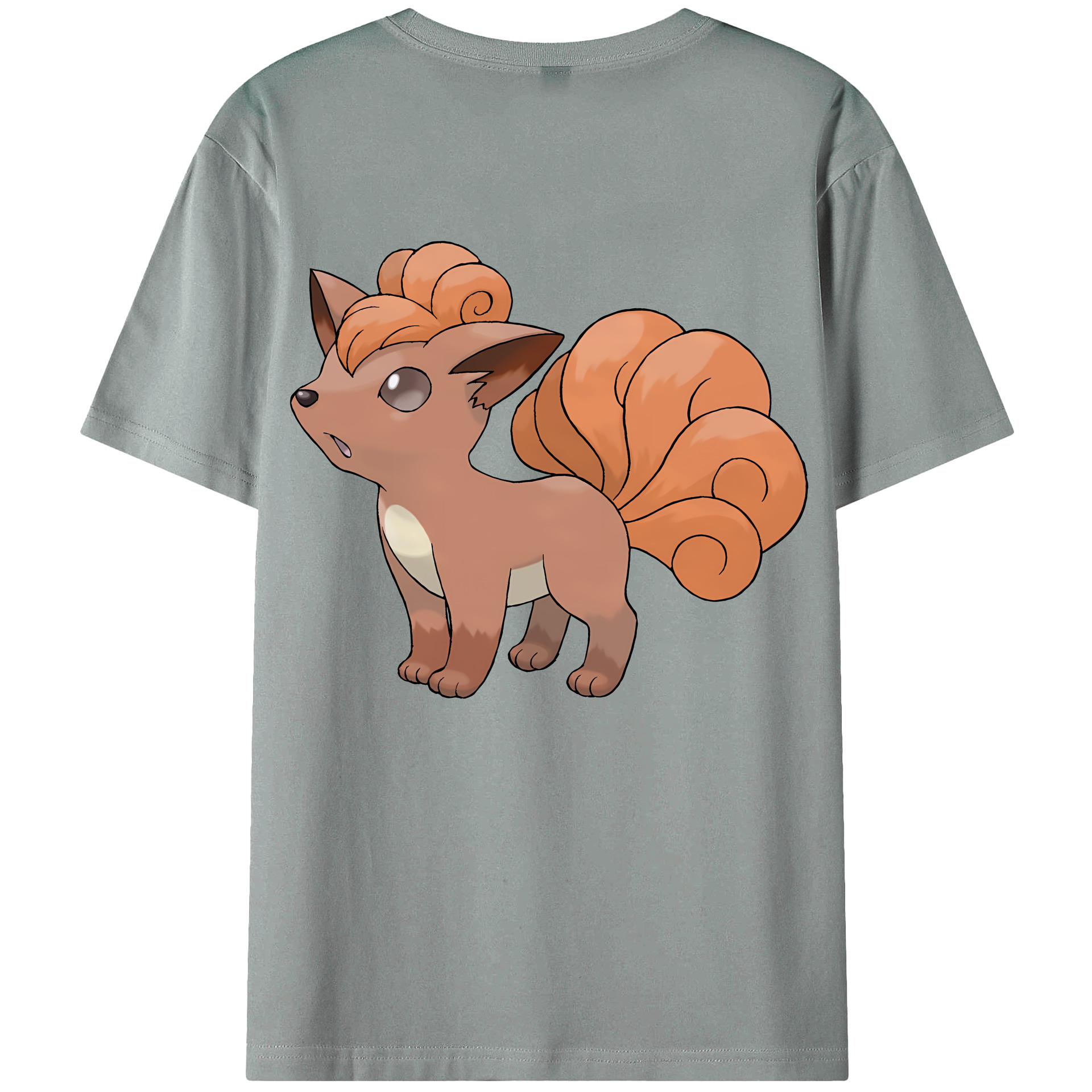 （画像用） ポケットモンスター Pokémon 綿100％ メンズ半袖Tシャツ（バックプリント） 通気性